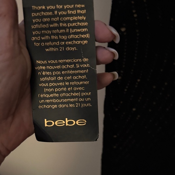 Bebe Black and Gold Mini Dress - Picture 4 of 5